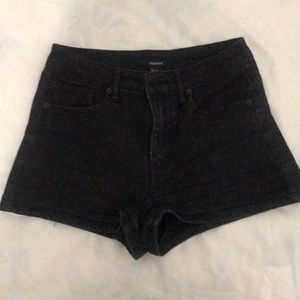 Forever 21 Black Denim Shorts